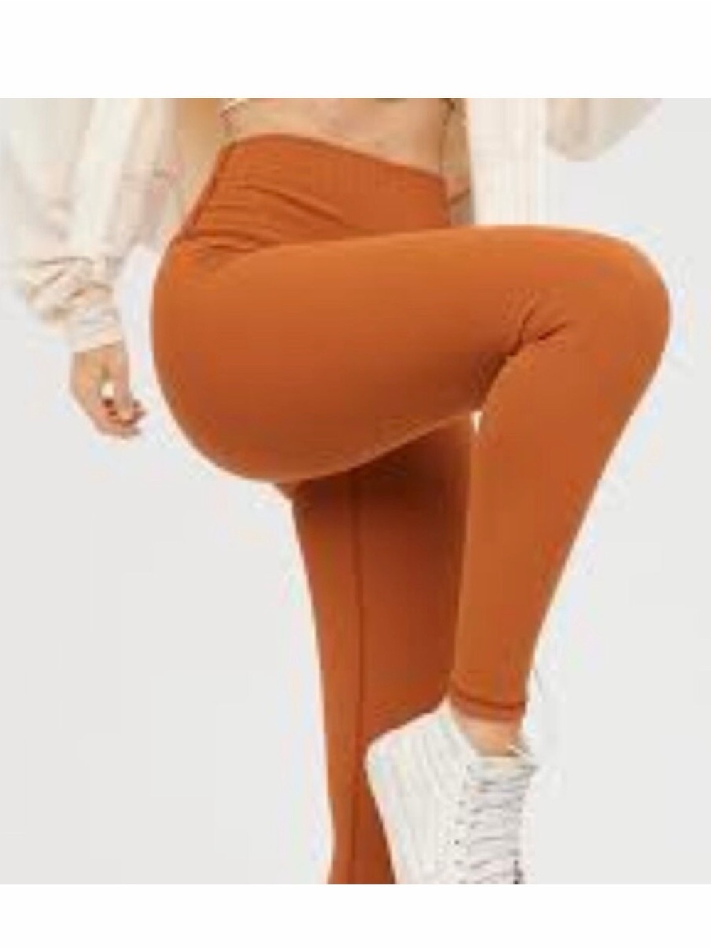 aerie High-Rise Rust Orange Leggings